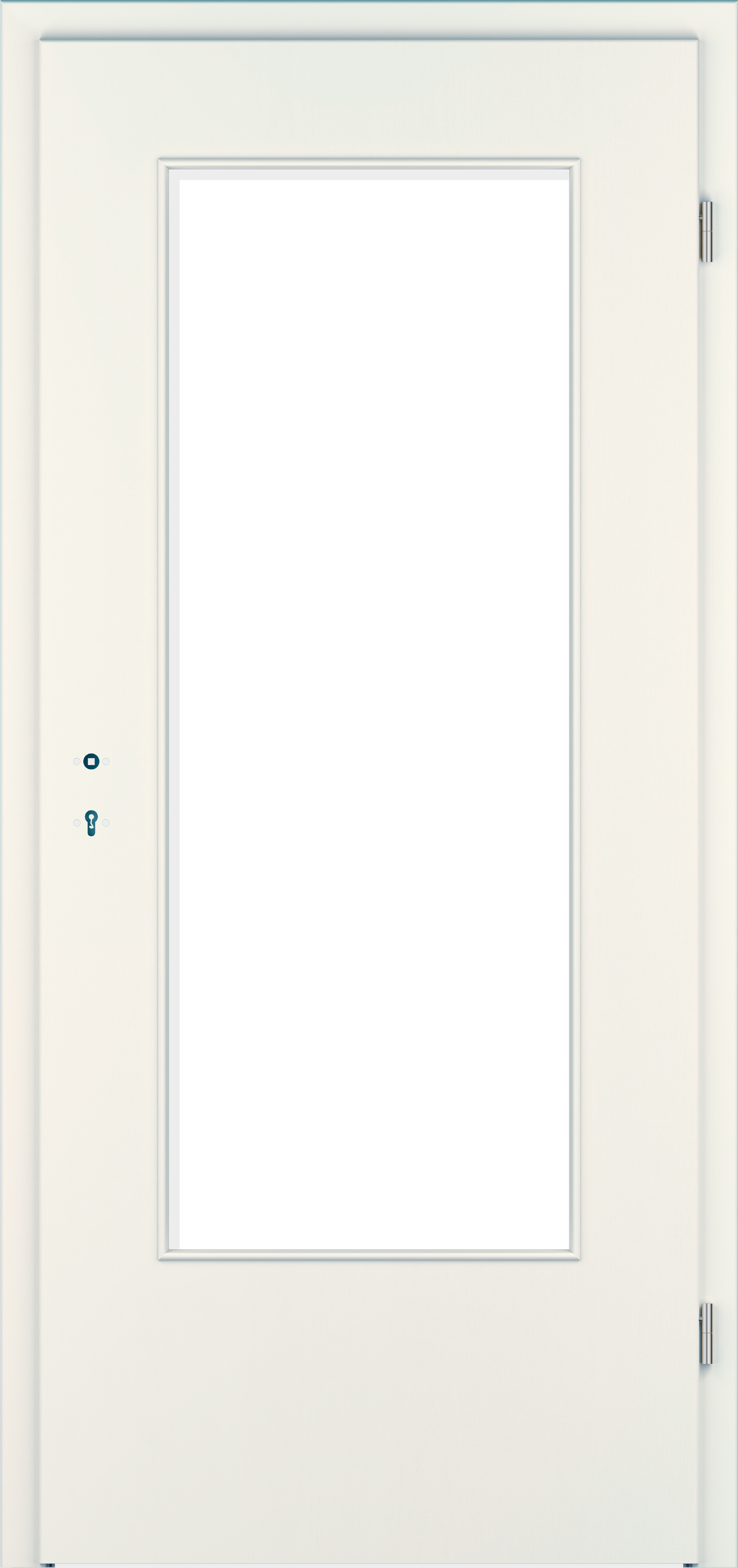Zimmertür CePaL Weiß Struktur Premium - mit DIN Lichtausschnitt