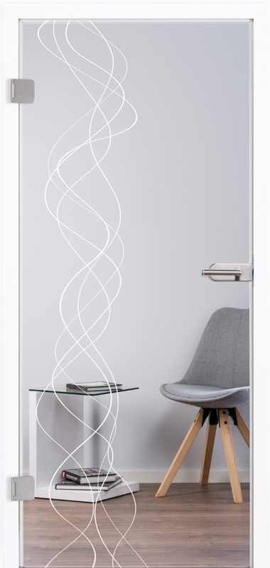 Ganzglastür Modell "String I" 7236, incl. Griffgarnitur