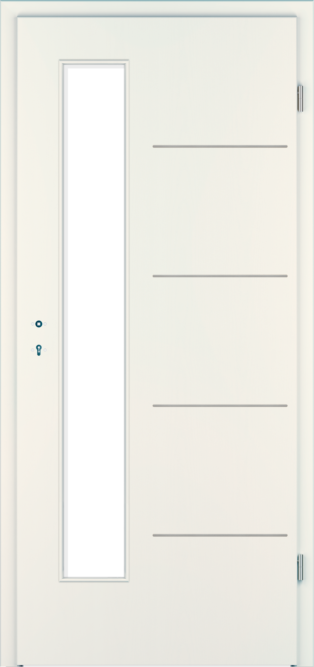 Designtür Corona C834 - LA4S / CePal Weiß Struktur Premium
