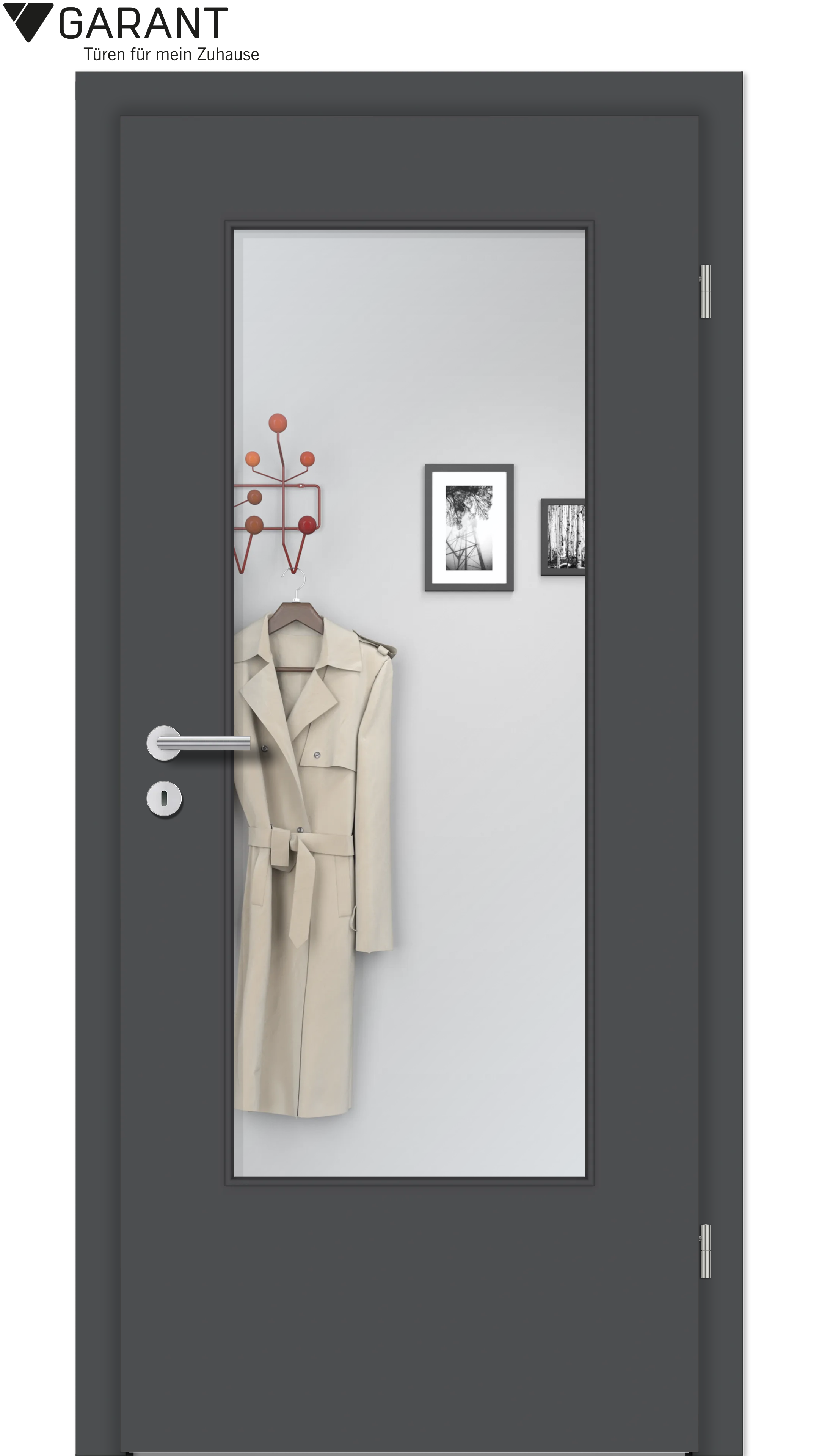 Zimmertür CePal Ebony mit DIN-Lichtausschnitt