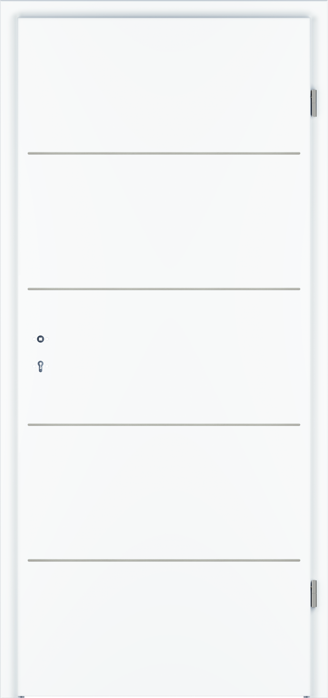 Designtür Corona C830 / CePal Weißlack Exklusiv
