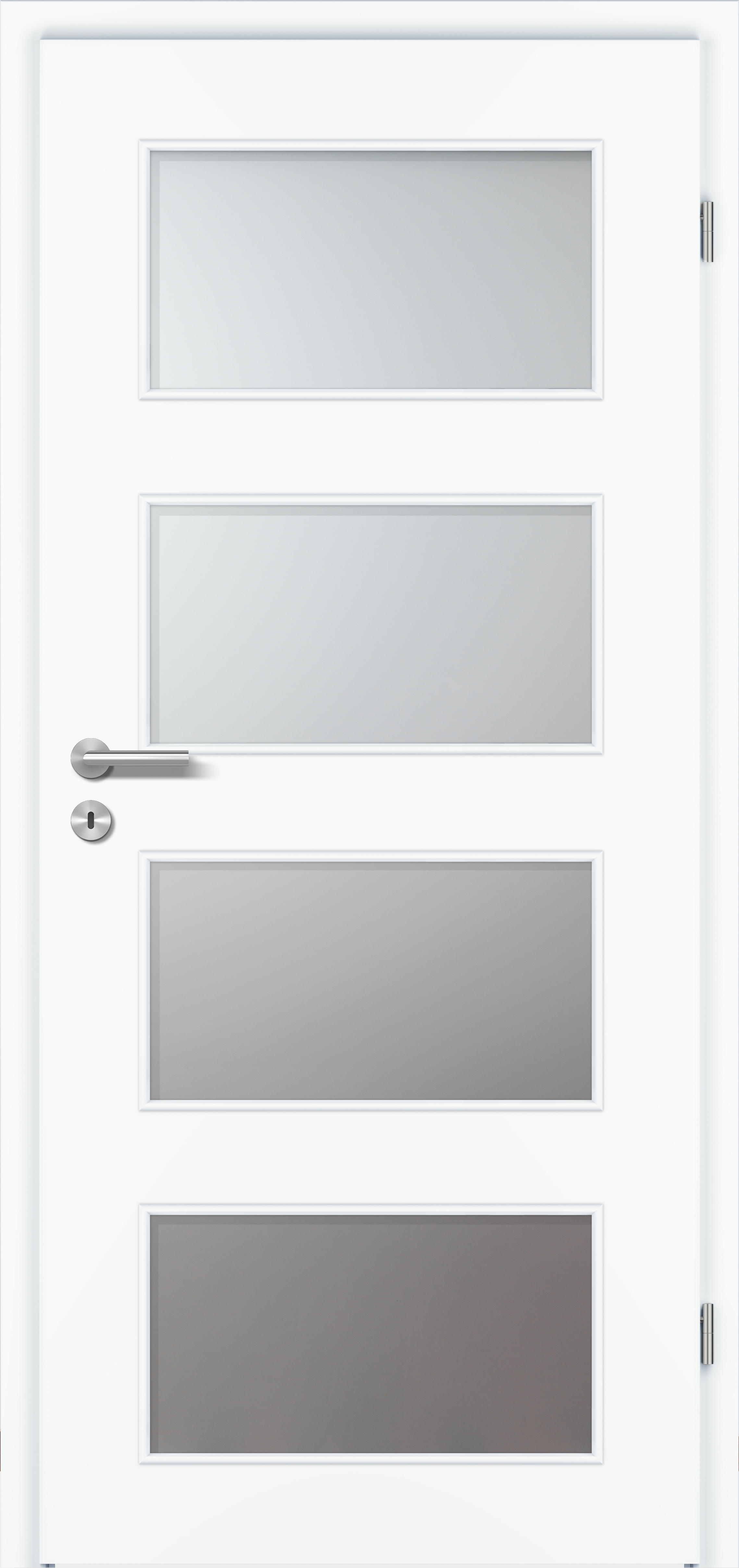 Zimmertür G-TEC Weiss matt - mit Lichtausschnitt LA11