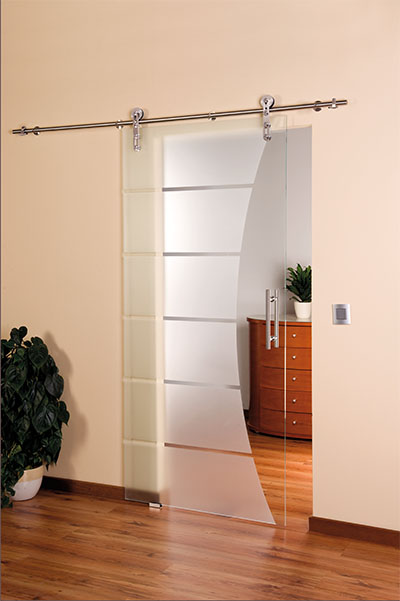 Glasschiebetür Modell "Cuts" 4045 mit LSD3