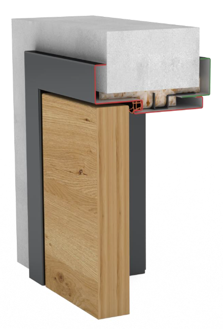 3-teilige Stahlzarge, pulverbeschichtet 3-teilige Stahlzarge, pulverbeschichtet