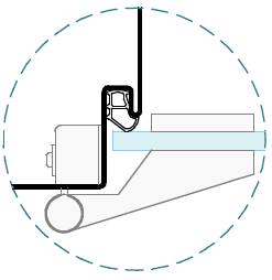 3-teilige Stahlzarge, pulverbeschichtet 3-teilige Stahlzarge, pulverbeschichtet