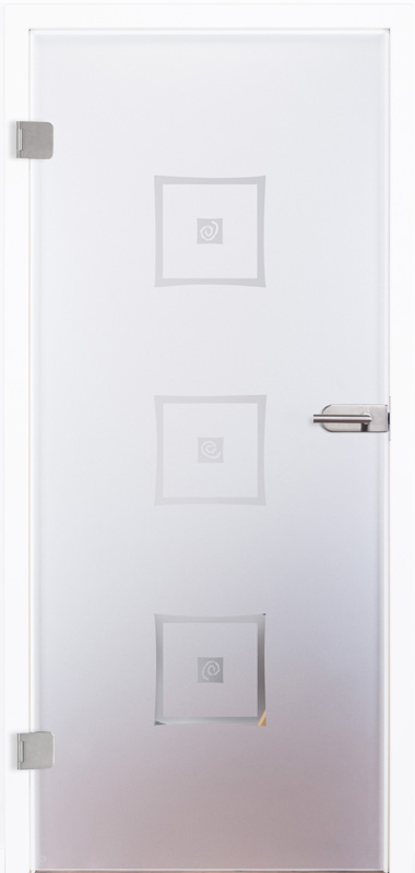 Ganzglastür Modell "Merano" 4206, incl. Griffgarnitur