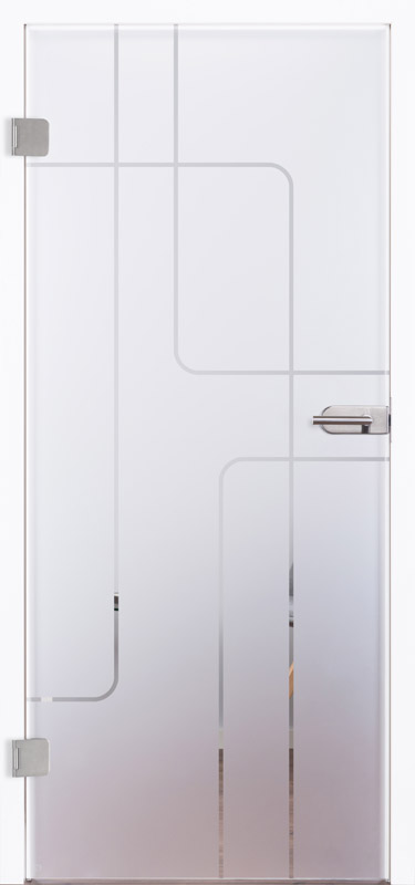 Ganzglastür Modell "Train" 4043, incl. Griffgarnitur