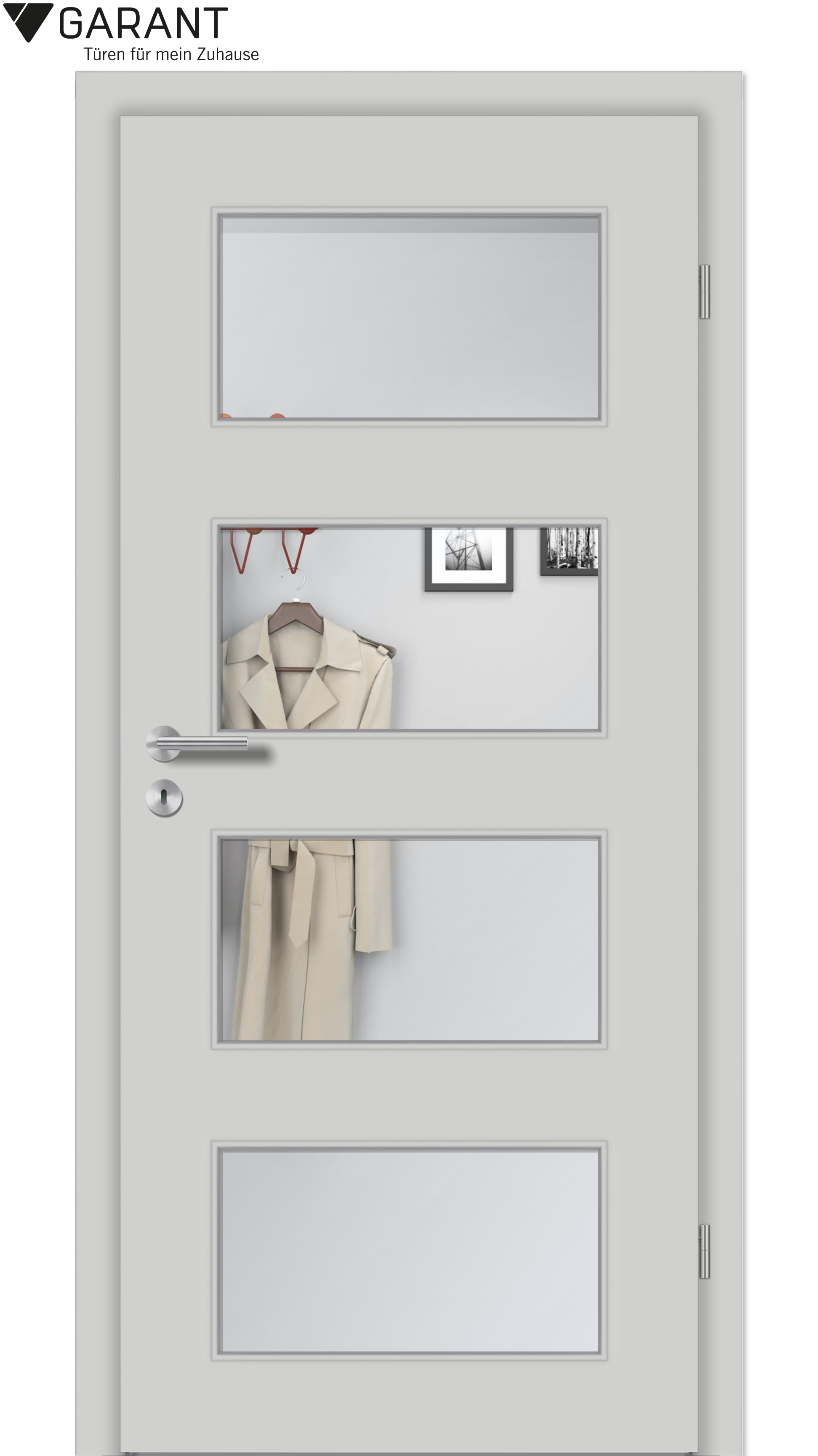 Zimmertür CePal Silver Grey mit LA11