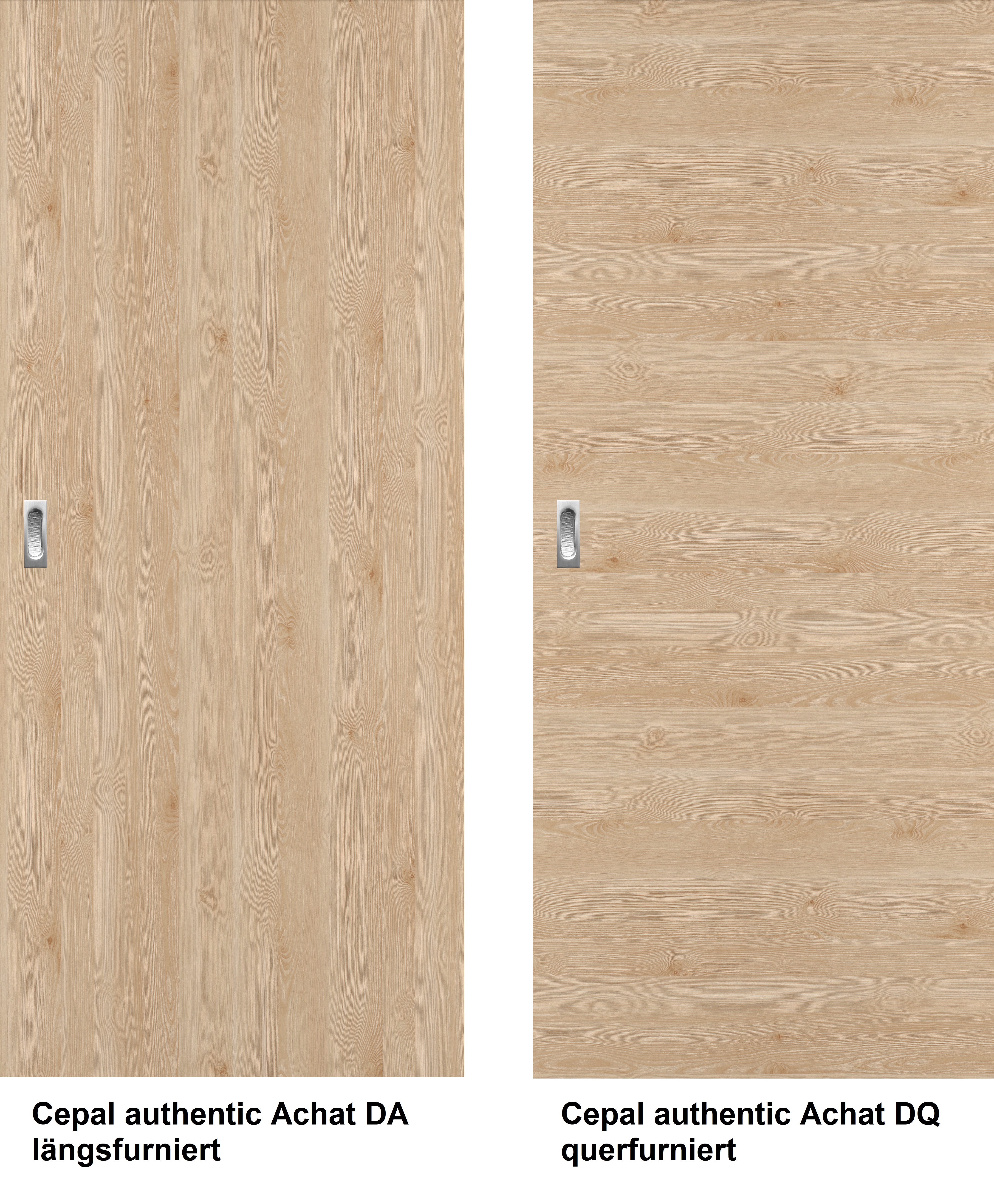 Holzschiebetür vor der Wand in Cepal Authentic Achat