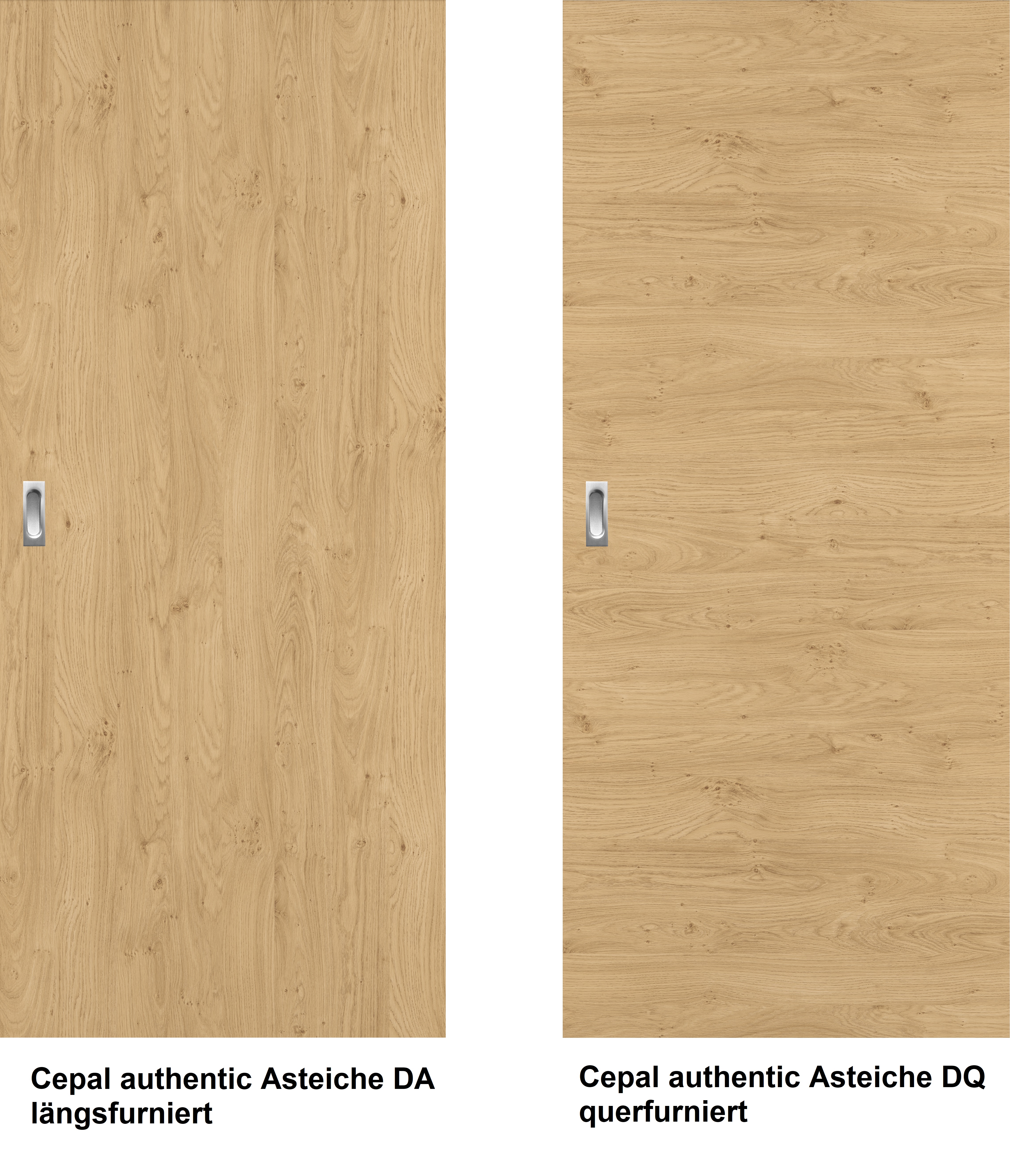 Holzschiebetür vor der Wand in Cepal Authentic Asteiche