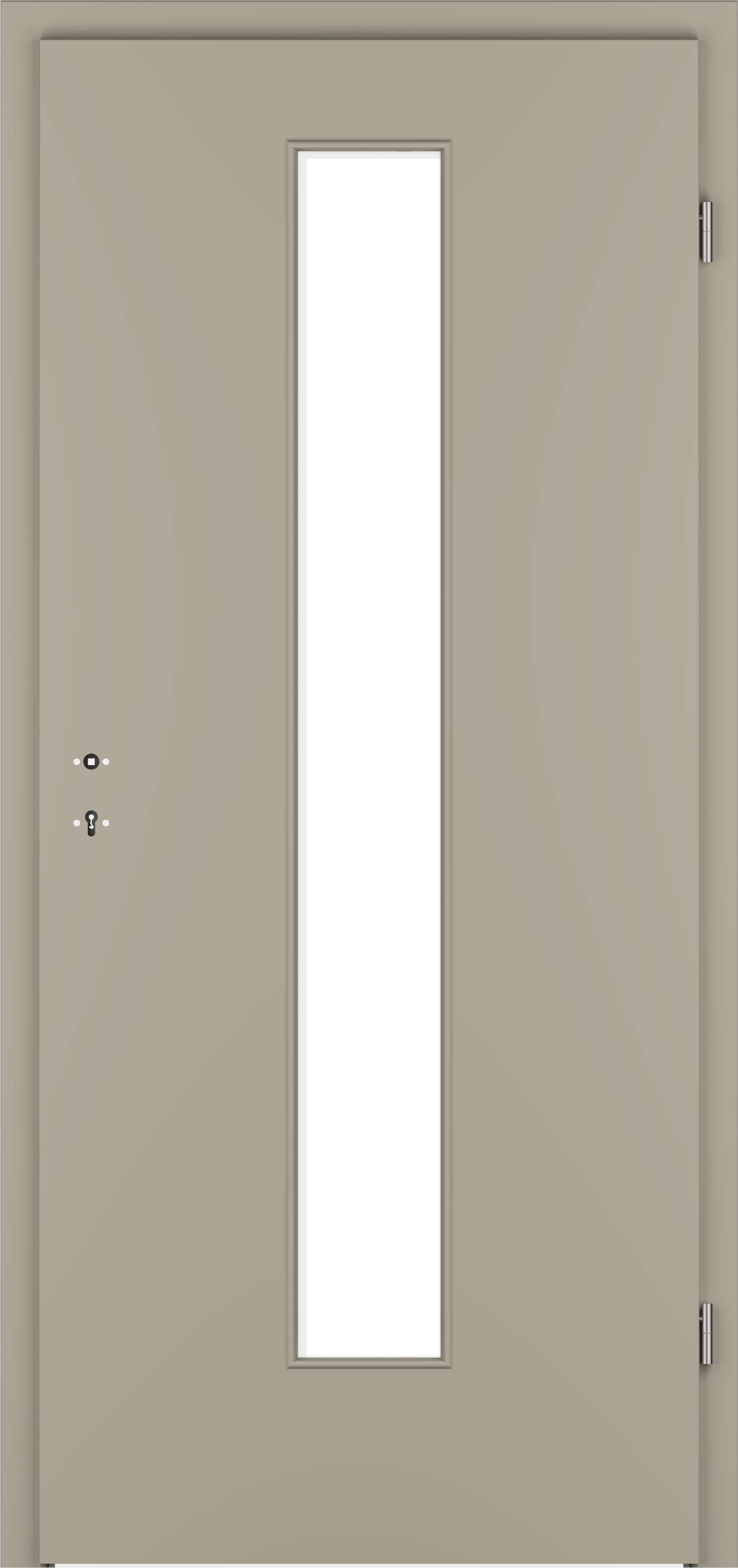 Zimmertür G-TEC Seidengrau - mit Lichtausschnitt LA4M