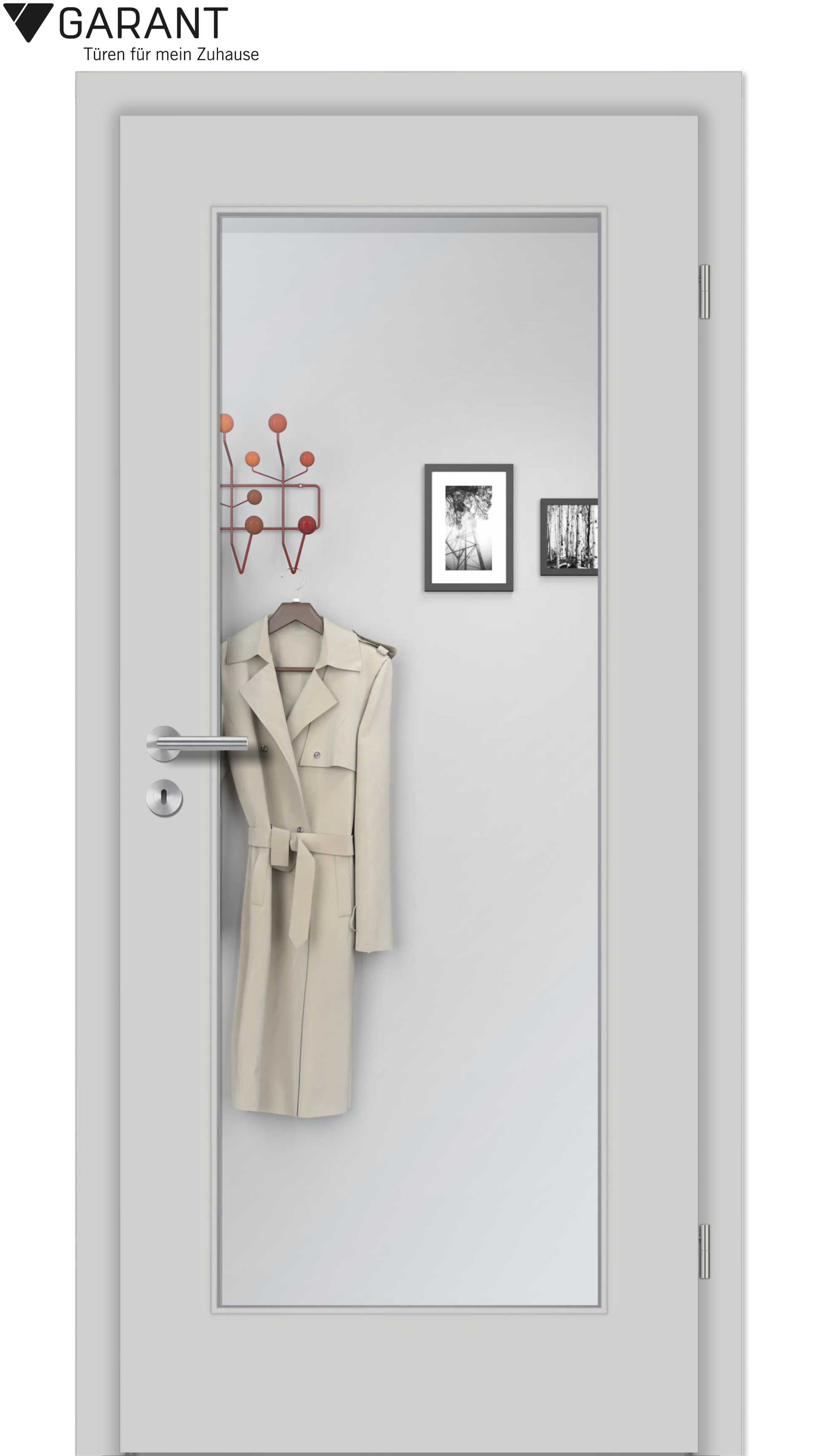 Zimmertür CePal Silver Grey mit LA2