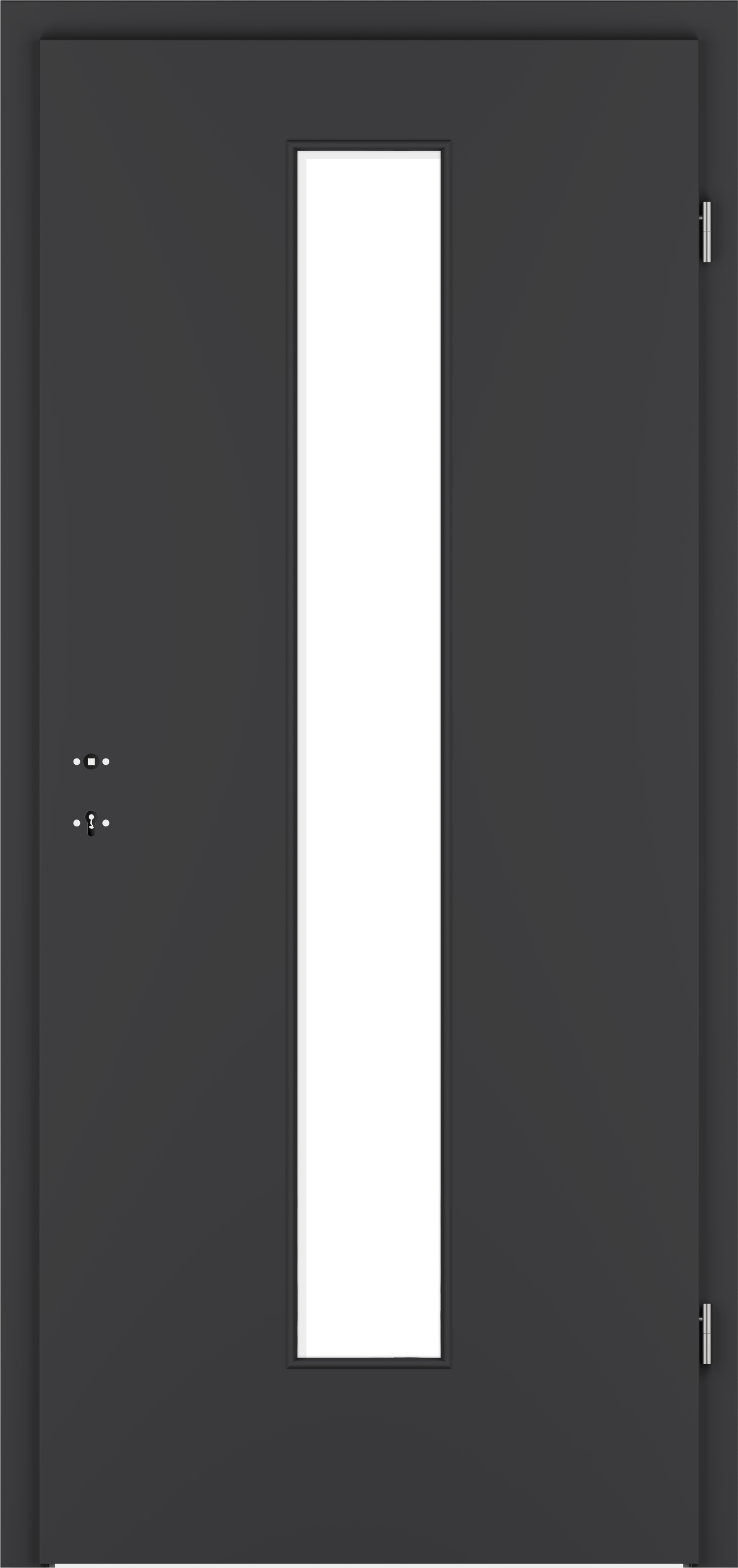Zimmertür G-TEC Anthrazitgrau - mit Lichtausschnitt LA4M