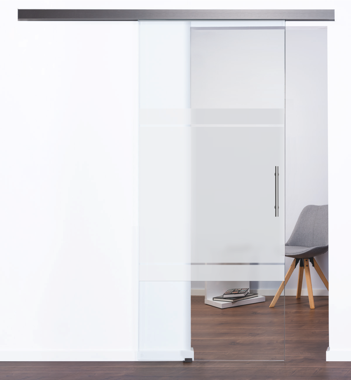 Glasschiebetür Modell "Unit IV" 4209, mit LSD8