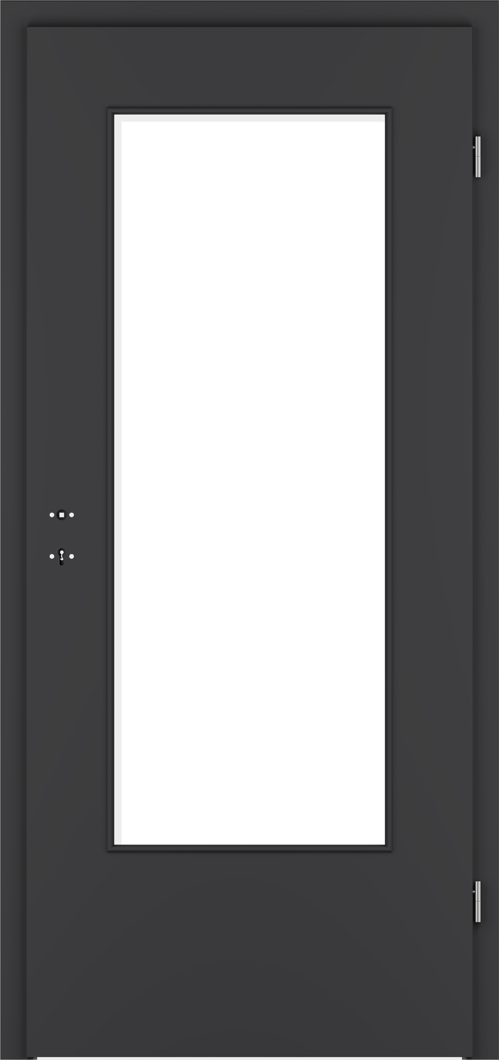 Zimmertür G-TEC Anthrazitgrau - mit DIN Lichtausschnitt