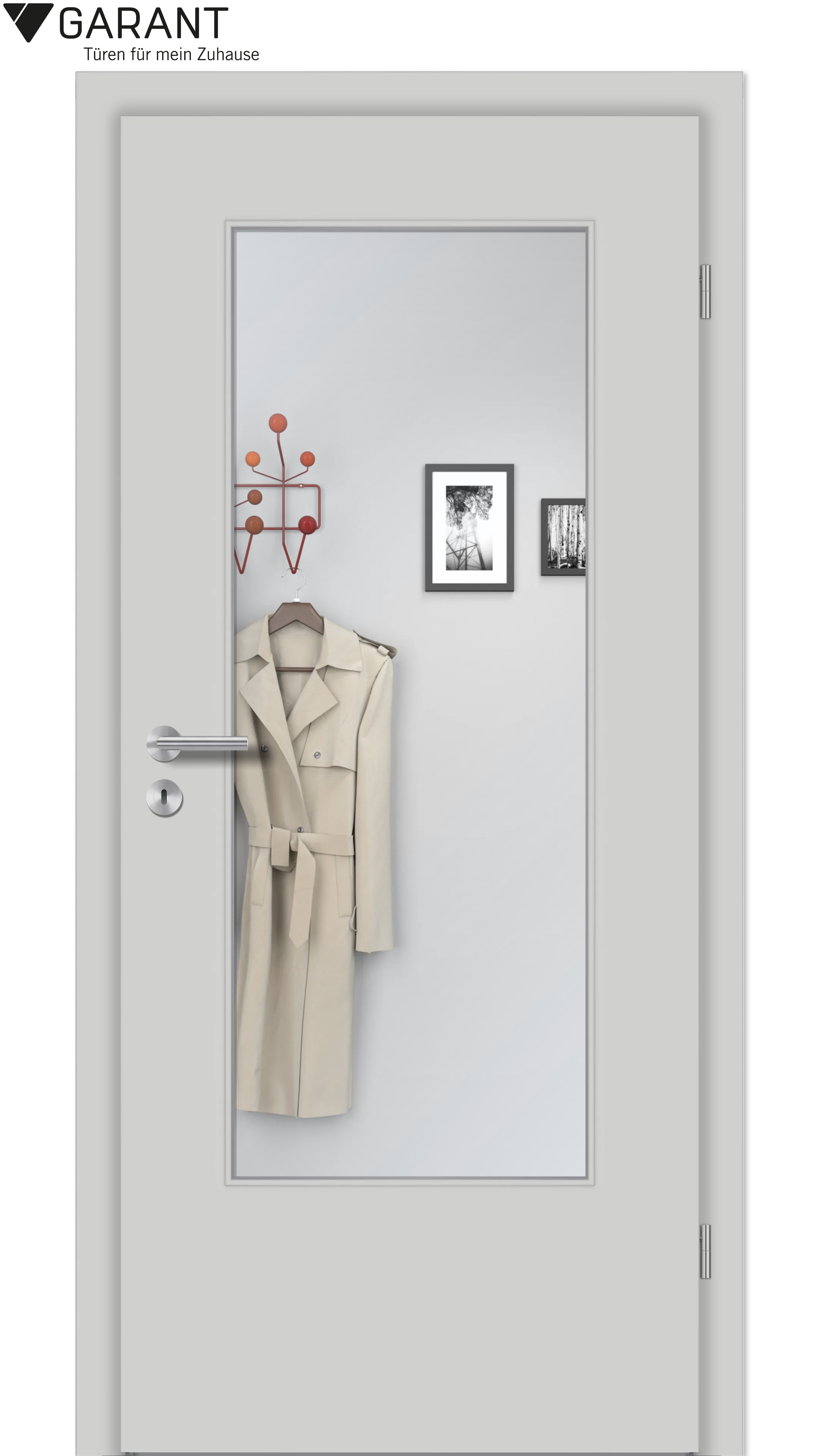 Zimmertür CePal Silver Grey mit LA