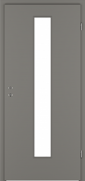 Zimmertür G-TEC staubgrau - mit Lichtausschnitt LA4M